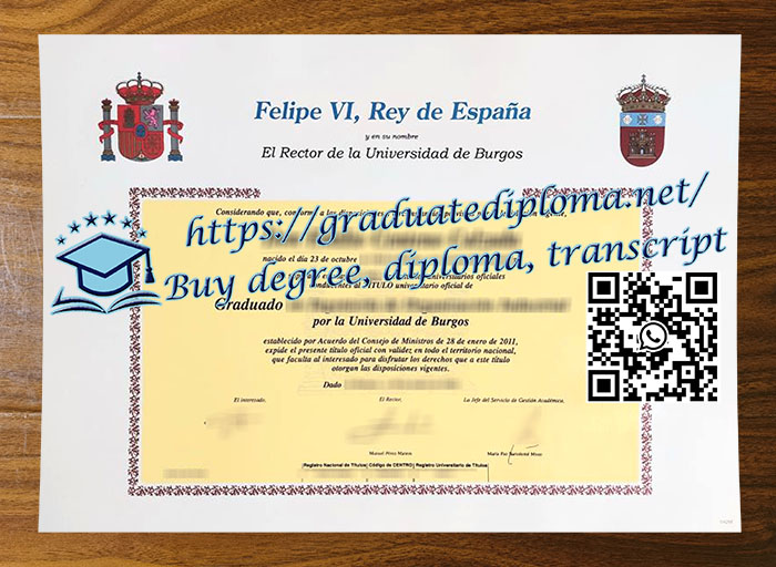 Universidad de Burgos diploma