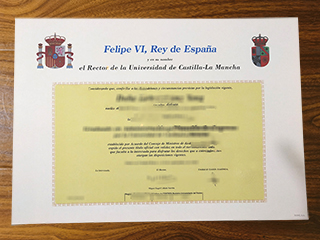 Universidad de Castilla-La Mancha diploma