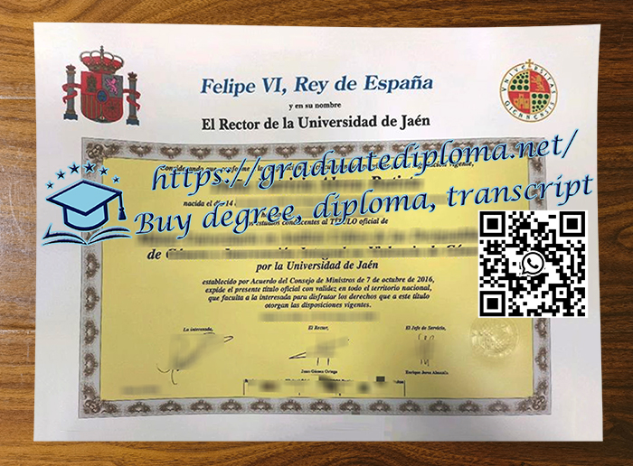 Universidad de Jaén diploma