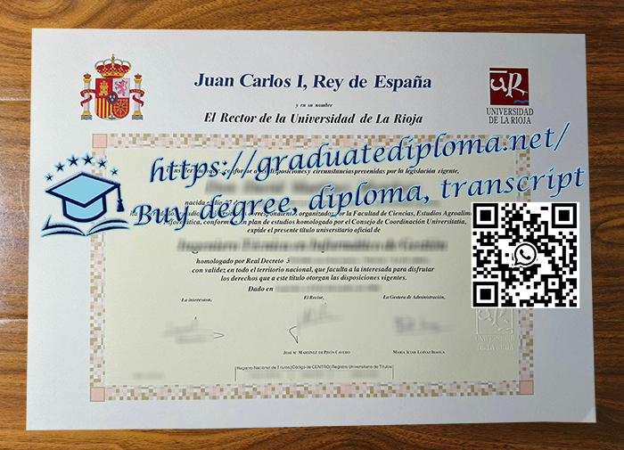 Universidad de La Rioja diploma