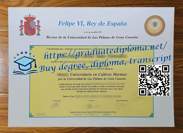 Universidad de Las Palmas de Gran Canaria diploma