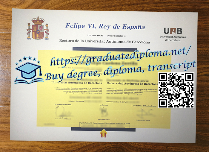 Universitat Autònoma de Barcelona diploma