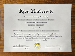 Ajou University diploma