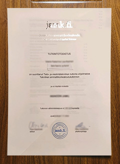 Jyväskylän ammattikorkeakoulu diploma