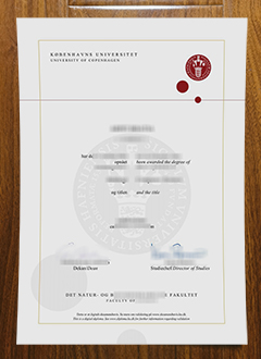 Københavns Universitet diploma