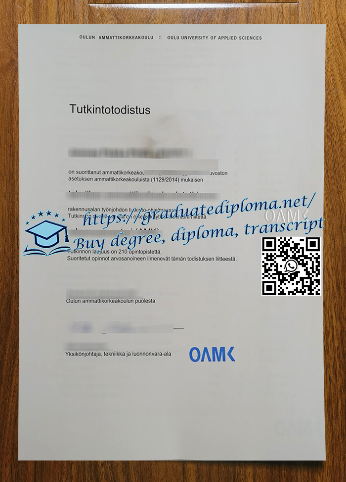 Oulun ammattikorkeakoulu degree