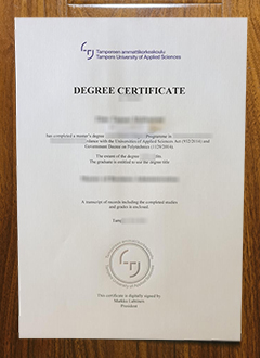 Tampereen ammattikorkeakoulu diploma