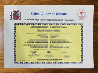 Universidad Internacional de Valencia diploma
