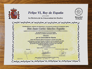 Universidad de Huelva diploma
