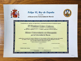 Universidad de Murcia diploma