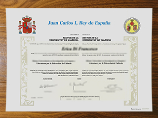 Universidad de Valencia diploma