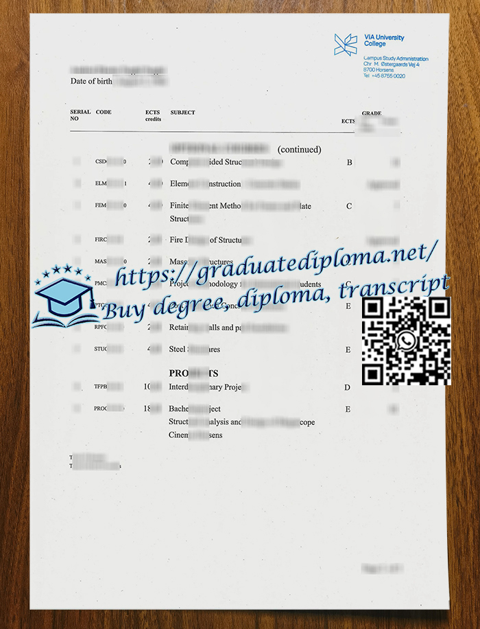 VIA-University-College-transcript