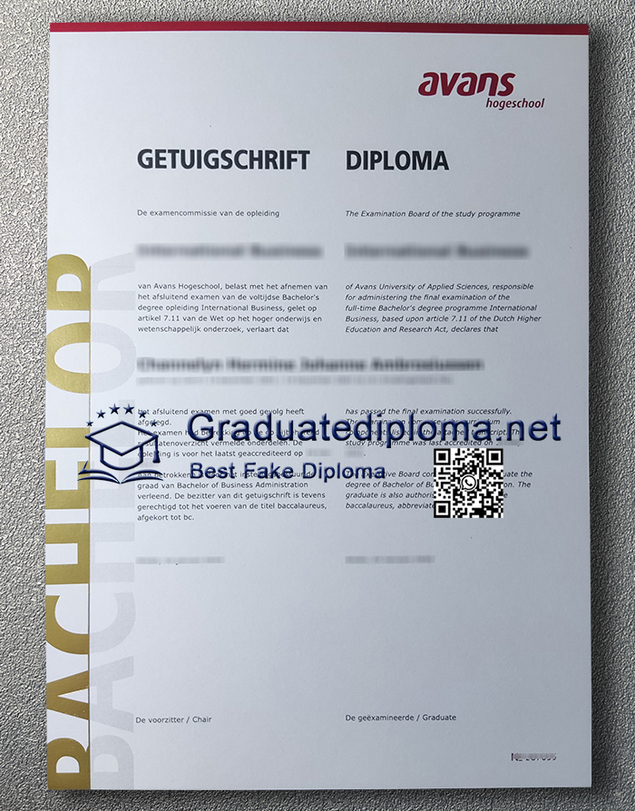 Avans Hogeschool diploma