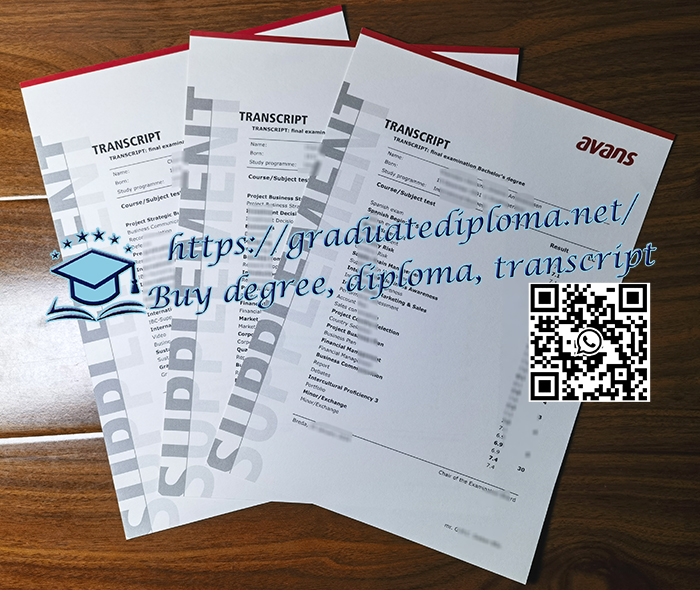 Avans Hogeschool transcript
