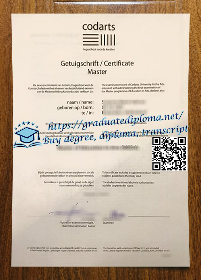 Hogeschool voor de Kunsten Utrecht degree