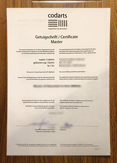 Hogeschool voor de Kunsten Utrecht diploma