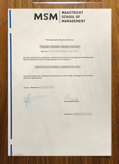 Maastricht School of Management diploma