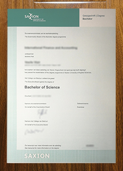 Saxion University of Applied Sciences diploma