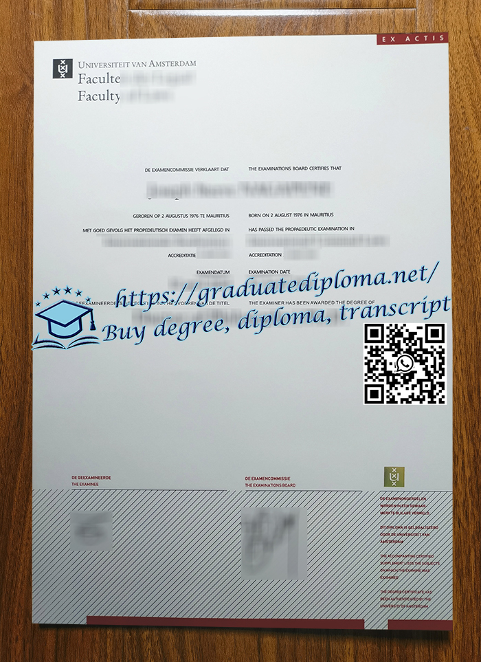 Universiteit van Amsterdam degree