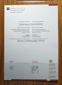 Universiteit van Amsterdam diploma
