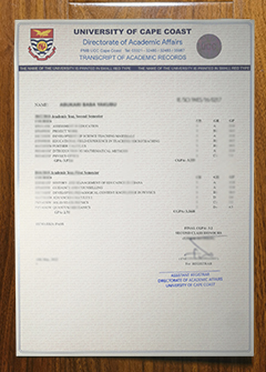 University of Cape Coast transcript