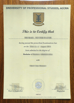 University of Professional Studies diploma