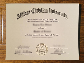 Abilene Christian University diploma