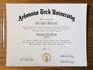 Arkansas Tech University diploma