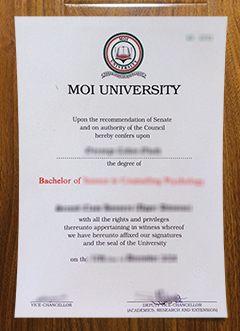 Moi University diploma