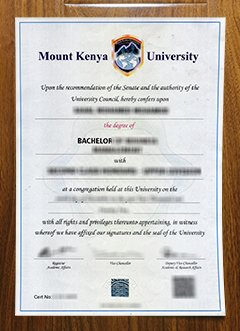 Mount Kenya University diploma