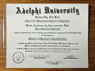 Adelphi University diploma