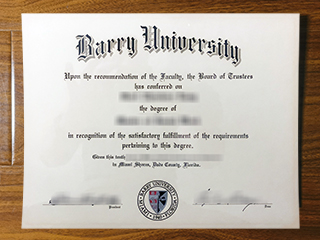 Barry University diploma