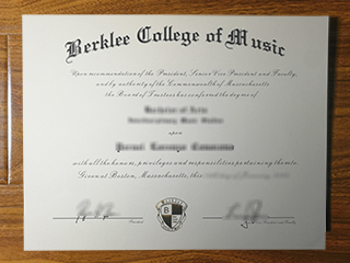 Berklee College of Music diploma