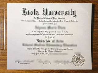 Biola University diploma