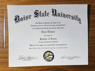 Boise State University diploma