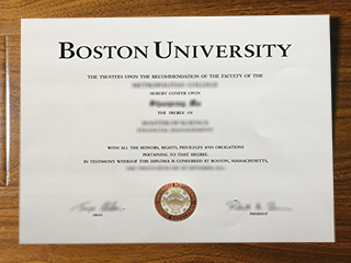 Boston University diploma