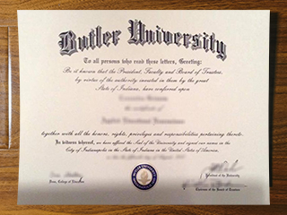 Butler University diploma