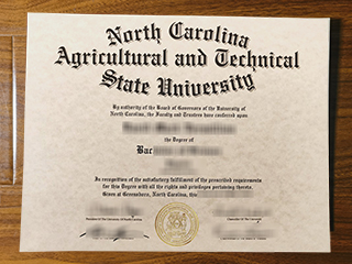North Carolina A&T State University diploma