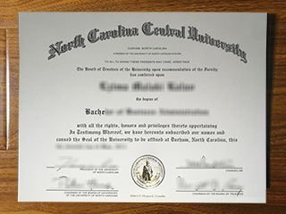North Carolina Central University diploma