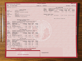 North Carolina State University transcript