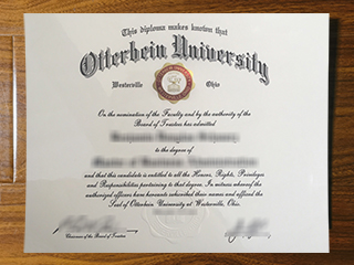 Otterbein University diploma