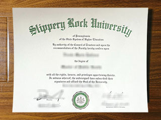 Slippery Rock University diploma