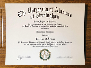 University of Alabama at Birmingham diploma
