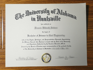 University of Alabama in Huntsville diploma