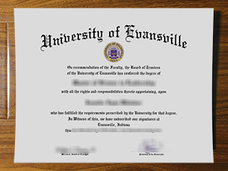 University of Evansville diploma