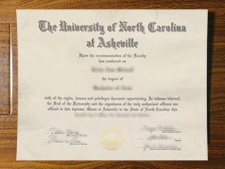 University of North Carolina Asheville diploma
