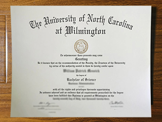 University of North Carolina at Wilmington diploma