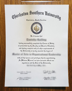 Charleston Southern University diploma