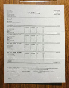 Cheshire Academy transcript