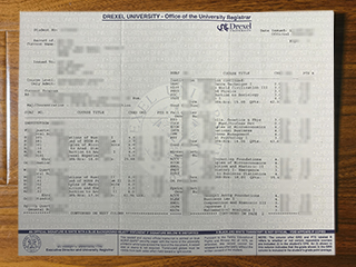 Drexel University transcript